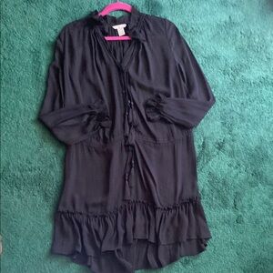 Boho Ruffled Long Sleeve sheer Dress